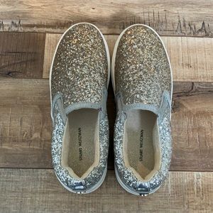 Stuart Weitzman glitter tennis shoes size 13